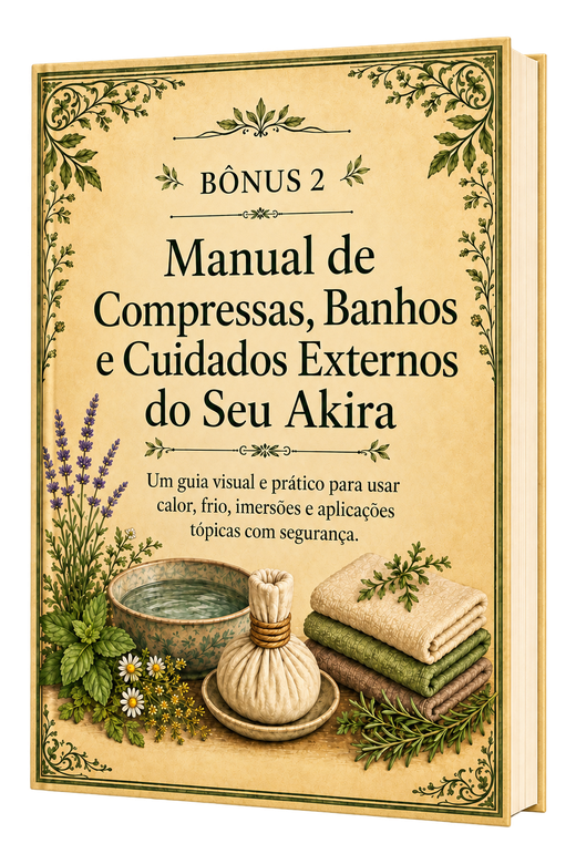 Bônus 2 - Manual de Compressas, Banhos e Cuidados Externos do Seu Akira