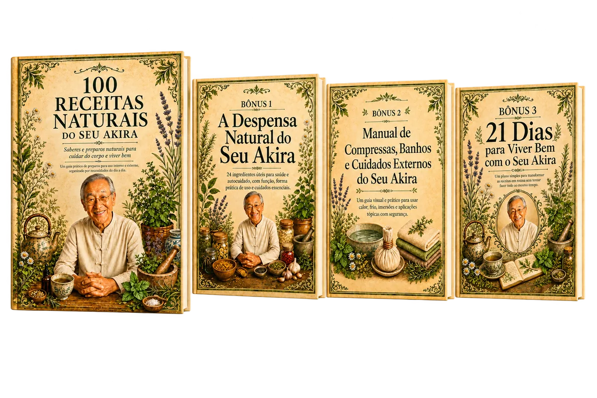 100 Receitas Naturais do Seu Akira + 3 bônus - os 4 livros